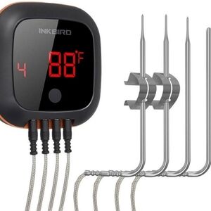Inkbird Smart Wifi Bbq Thermometer IBBQ-4T Digital Rechargeable‎ 4 Probes